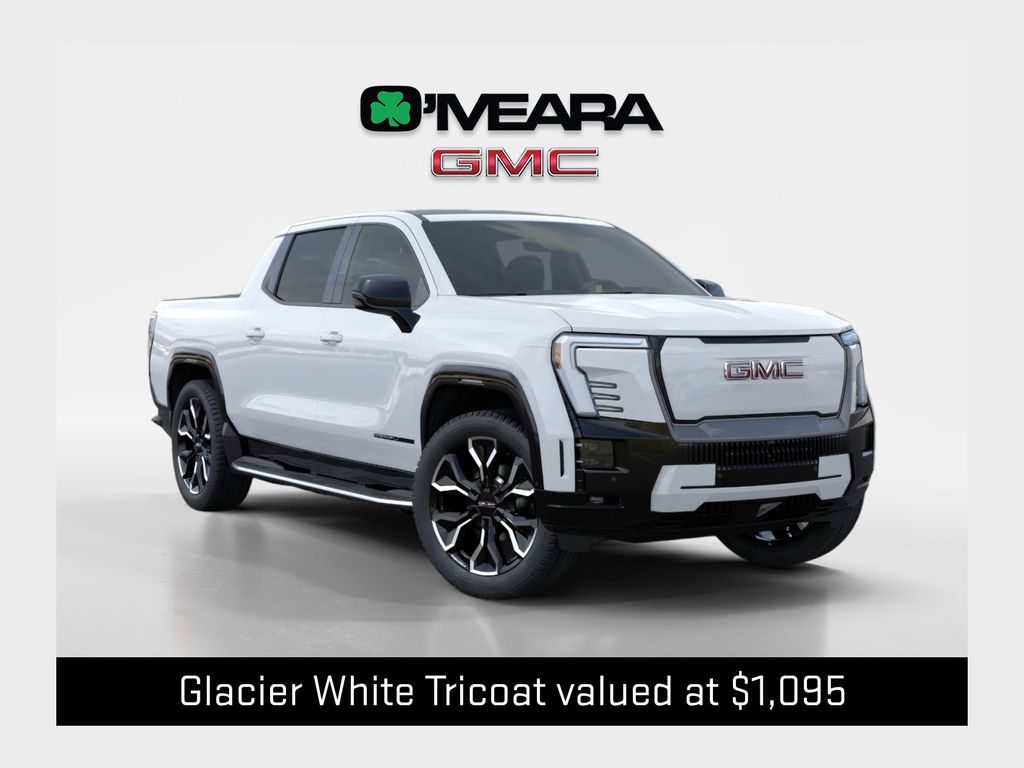 Glacier White Tricoat 2026 GMC Sierra EV Pickup Truck All-Wheel Drive 1-Speed Automatic
