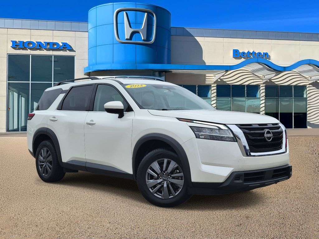 Pearl White Tricoat 2022 Nissan Pathfinder SUV / Crossover All-Wheel Drive 9-Speed Automatic