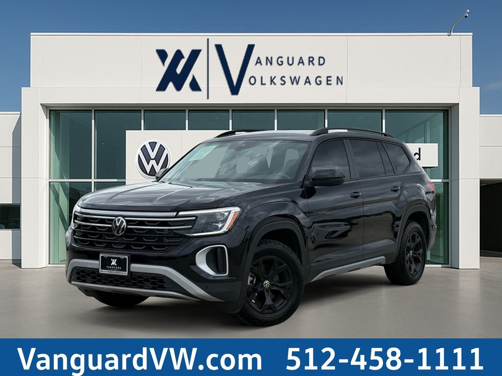Deep Black Pearl 2025 Volkswagen Atlas SUV / Crossover All-Wheel Drive 8-Speed Automatic