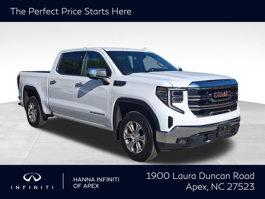 Summit White 2024 GMC Sierra 1500 SLT Crew Cab RWD Pickup Truck 4X2 Automatic