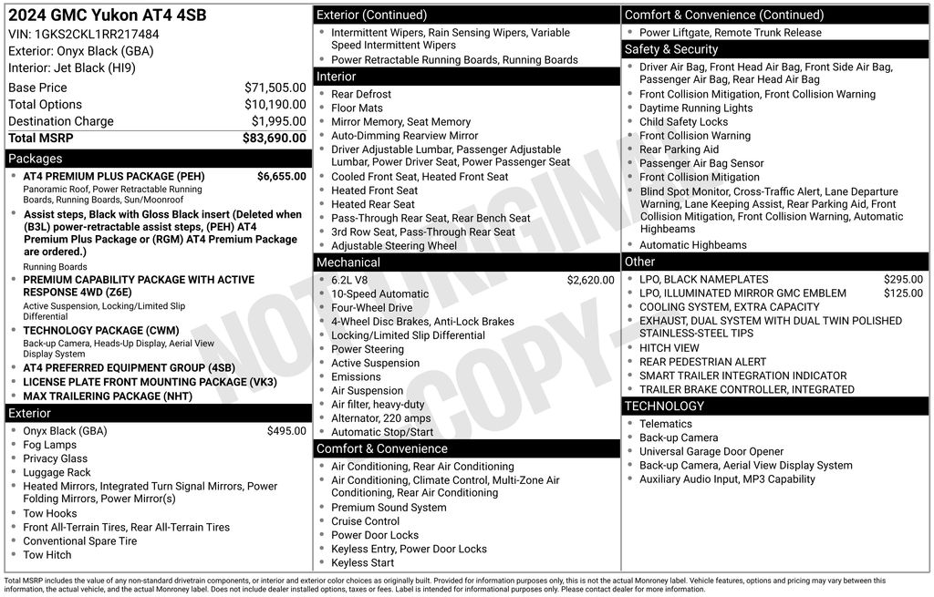 Used Car 2024 Gmc Yukon  At4 For Sale Under $70,000 In Austin, Texas