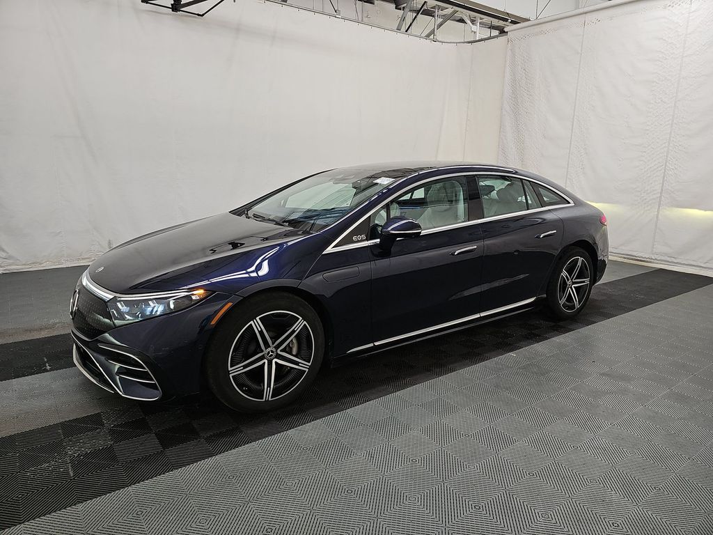 Nautical Blue Metallic 2023 Mercedes-Benz EQS 580 4MATIC AWD Sedan All-Wheel Drive 1-Speed Automatic