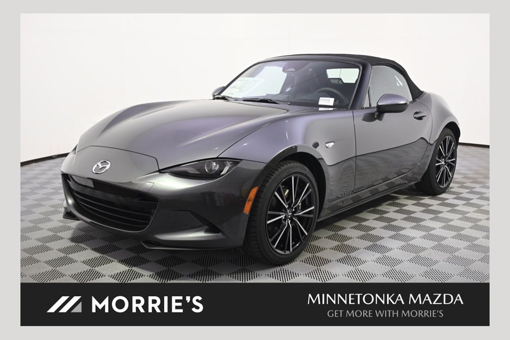 Machine Gray 2025 Mazda MX-5 Miata Grand Touring RWD Convertible Rear-Wheel Drive 6-Speed Manual