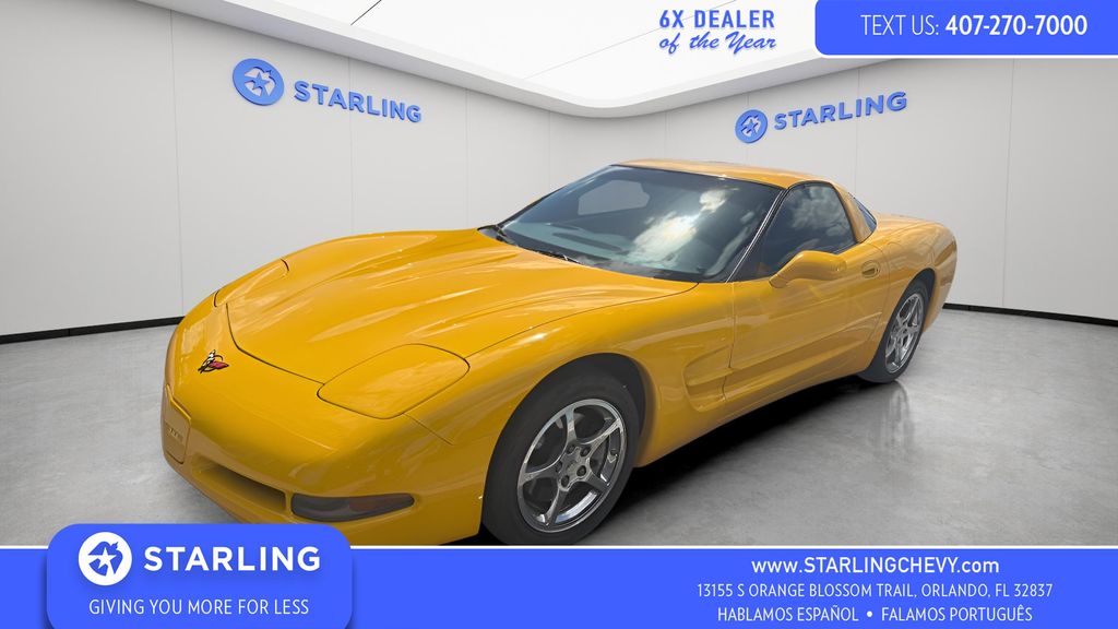 Millennium Yellow 2002 Chevrolet Corvette Coupe RWD Coupe Rear-Wheel Drive 6-Speed Manual