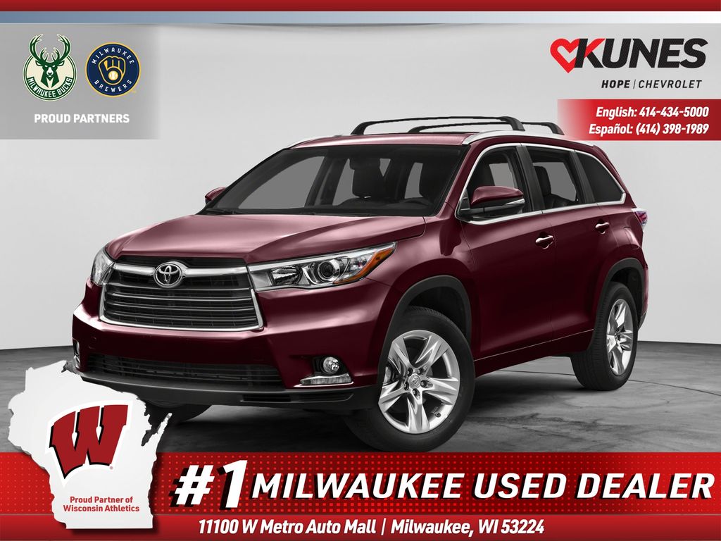 Red 2015 Toyota Highlander SUV / Crossover Front-Wheel Drive 6-Speed Automatic Overdrive