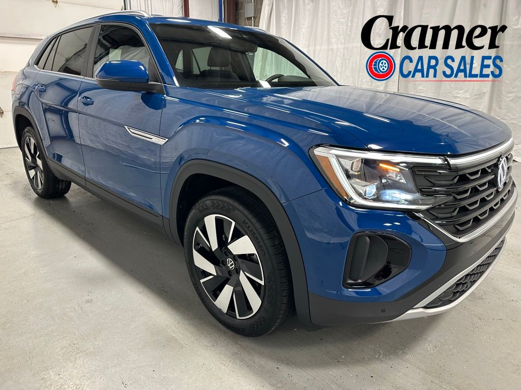 Mountain Lake Blue Metallic 2025 Volkswagen Atlas Cross Sport SE 4Motion with Technology SUV / Crossover All-Wheel Drive 8-Speed Automatic