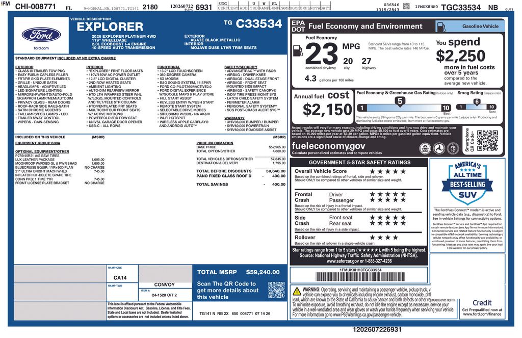 New 2026 Black Ford Platinum image 3