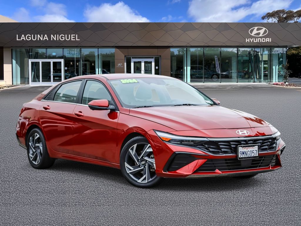 Ultimate Red 2024 Hyundai Elantra Sedan Front-Wheel Drive Continuously Variable Transmission