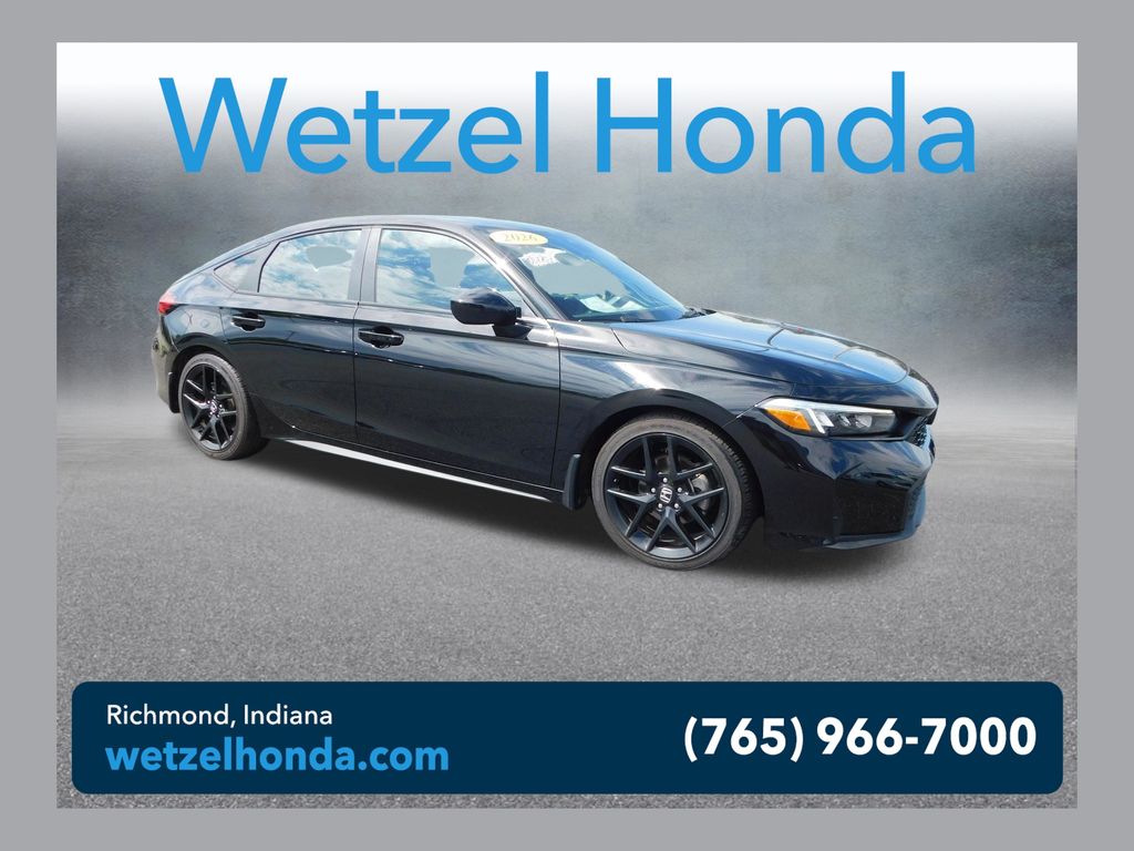 Crystal Black Pearl 2026 Honda Civic Hatchback Hatchback Front-Wheel Drive Continuously Variable Transmission