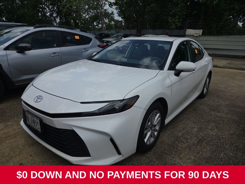 White 2025 Toyota Camry Sedan Front-Wheel Drive Continuously Variable Transmission