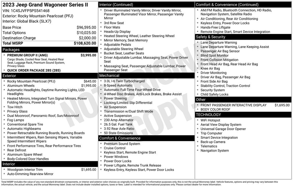 Used Car 2023 Jeep Grand Wagoneer  Series Ii For Sale Under $60,000 In Austin, Texas