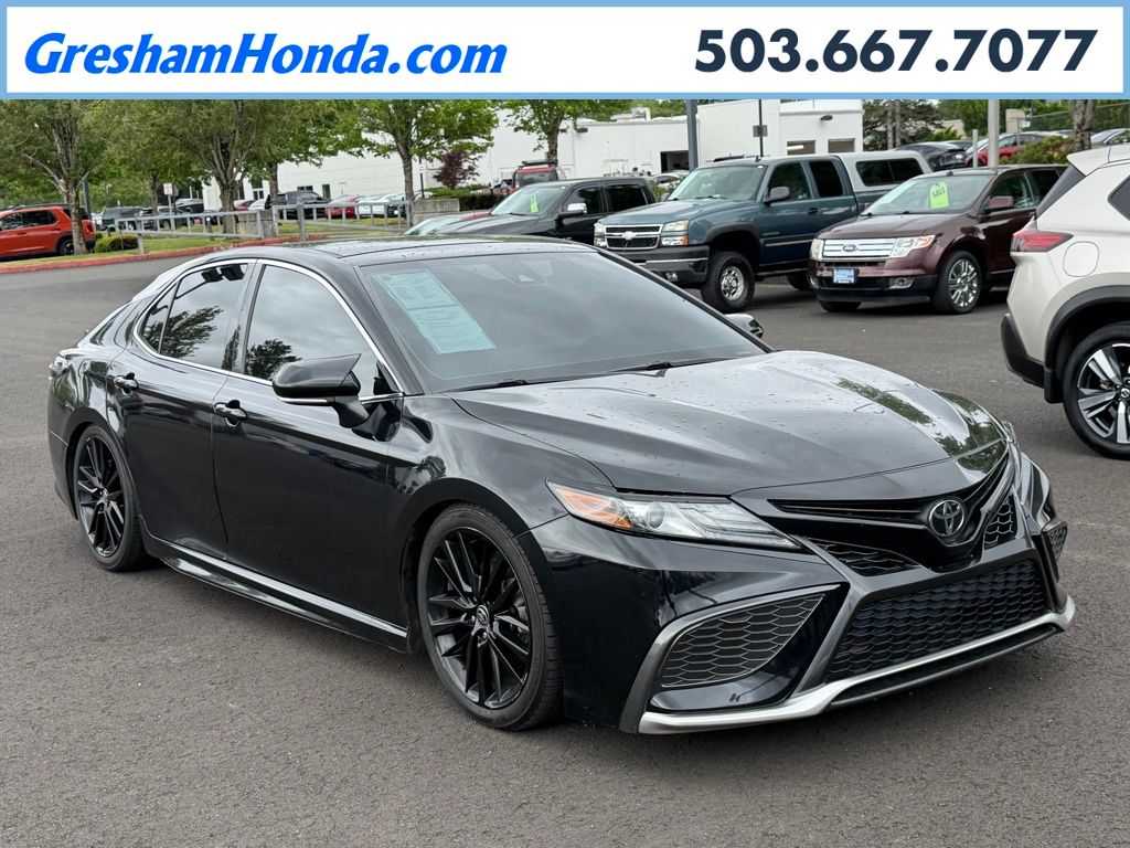 Midnight Black Metallic 2021 Toyota Camry XSE FWD Sedan Front-Wheel Drive 8-Speed Automatic