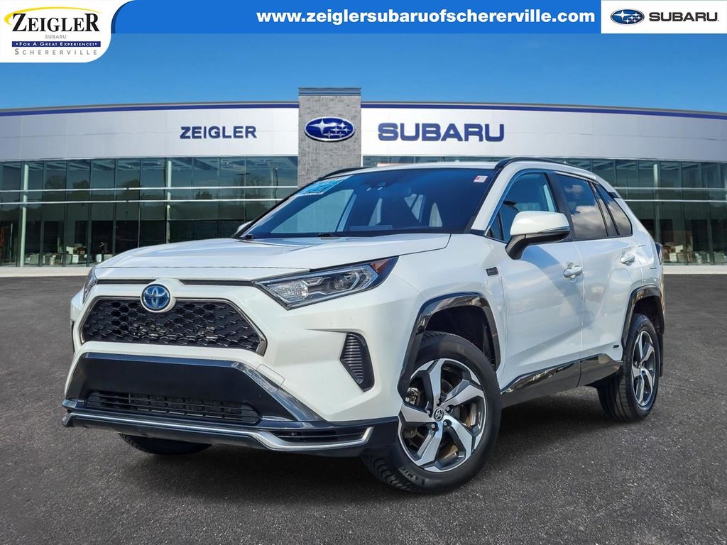 Super White 2021 Toyota RAV4 Prime SE AWD SUV / Crossover All-Wheel Drive Continuously Variable Transmission