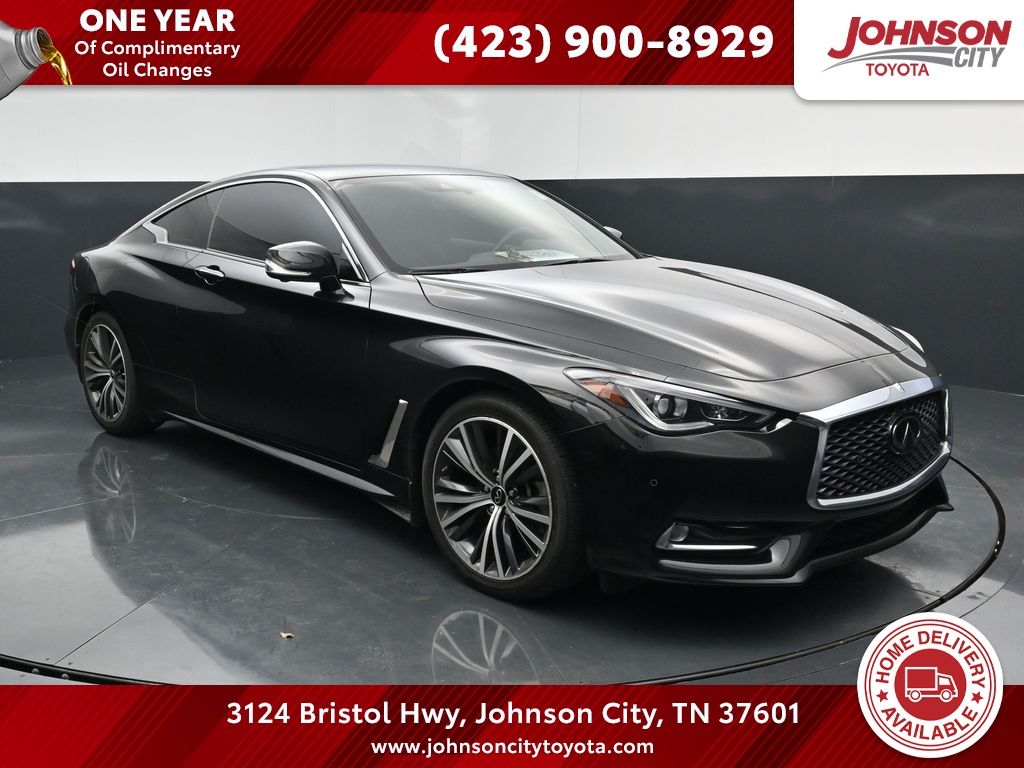 Midnight Black 2021 INFINITI Q60 3.0T Luxe AWD Coupe All-Wheel Drive 7-Speed Automatic