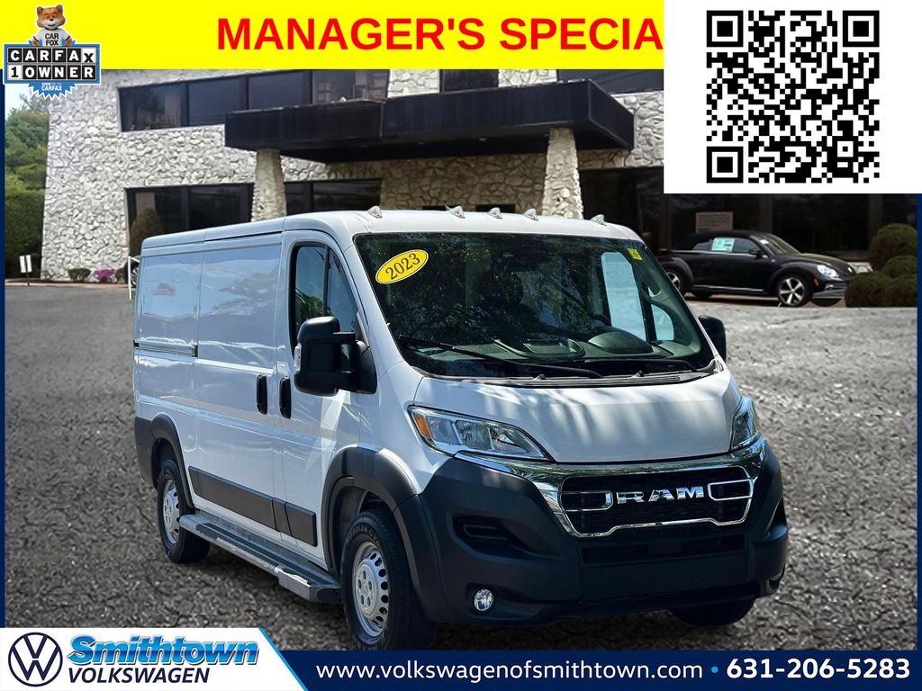Bright White Clearcoat 2023 RAM ProMaster Van Front-Wheel Drive 9-Speed Automatic