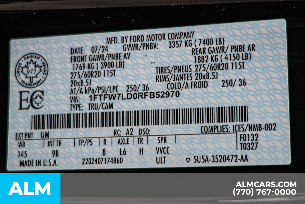 Used 2024 Black Ford Full Hybrid Platinum image 61