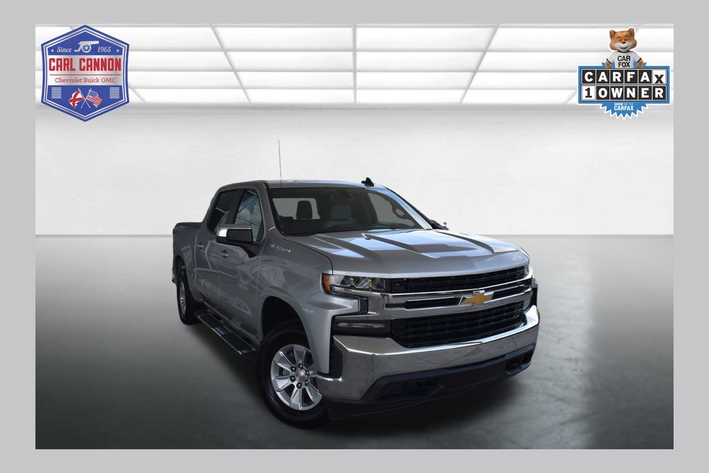 Silver Ice Metallic 2020 Chevrolet Silverado 1500 LT Crew Cab 4WD Pickup Truck Four-Wheel Drive 8-Speed Automatic