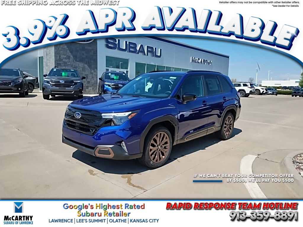 Blue 2026 Subaru Forester Sport Crossover AWD SUV / Crossover All-Wheel Drive Continuously Variable Transmission