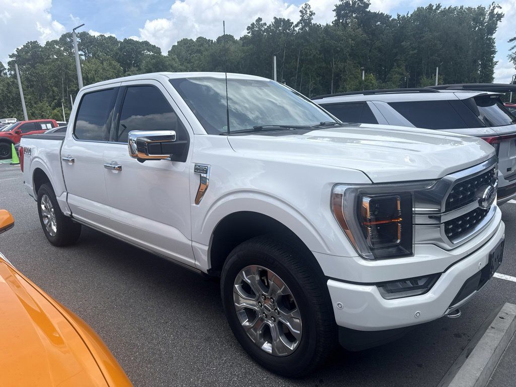 White Metallic 2022 Ford F-150 Pickup Truck Four-Wheel Drive Automatic