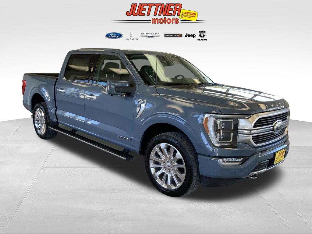 Blue (Azure Gray Metallic) 2023 Ford F-150 Limited SuperCrew 4WD Pickup Truck Four-Wheel Drive Automatic