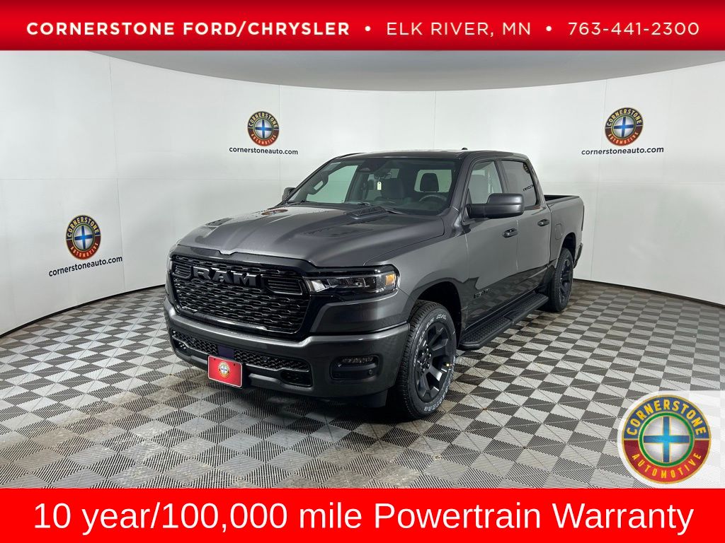 Gray (Granite Crystal Metallic Clearcoat) 2026 RAM 1500 Pickup Truck Four-Wheel Drive 8-Speed Automatic