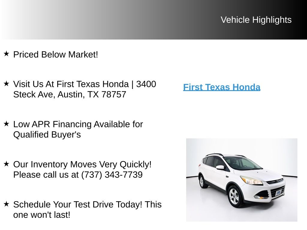 Used Car 2015 Ford Escape  Se For Sale Under $10,000 In Austin, Texas