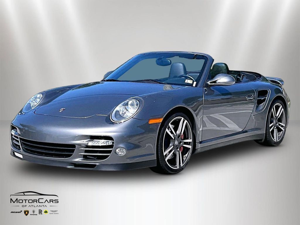Gray 2010 Porsche 911 Turbo Cabriolet AWD Convertible All-Wheel Drive