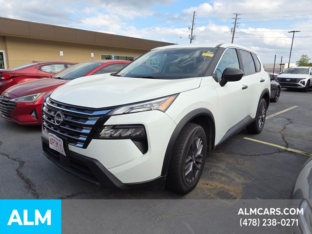 Glacier White 2024 Nissan Rogue S AWD SUV / Crossover All-Wheel Drive Continuously Variable Transmission