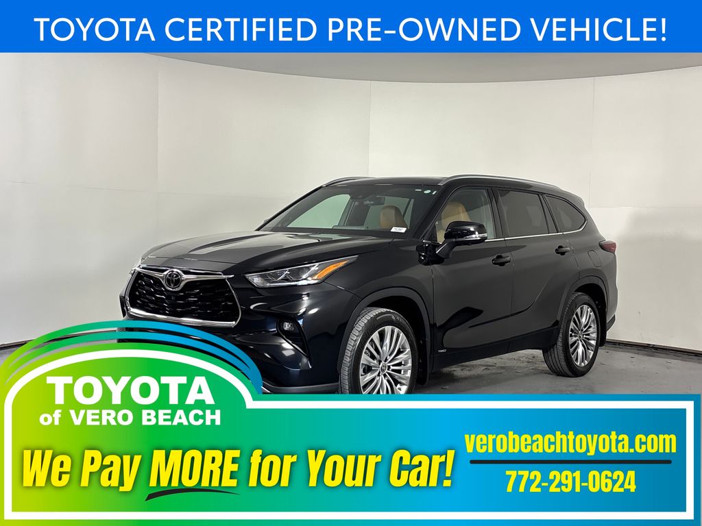 Black 2025 Toyota Highlander Hybrid Platinum AWD SUV / Crossover All-Wheel Drive Continuously Variable Transmission