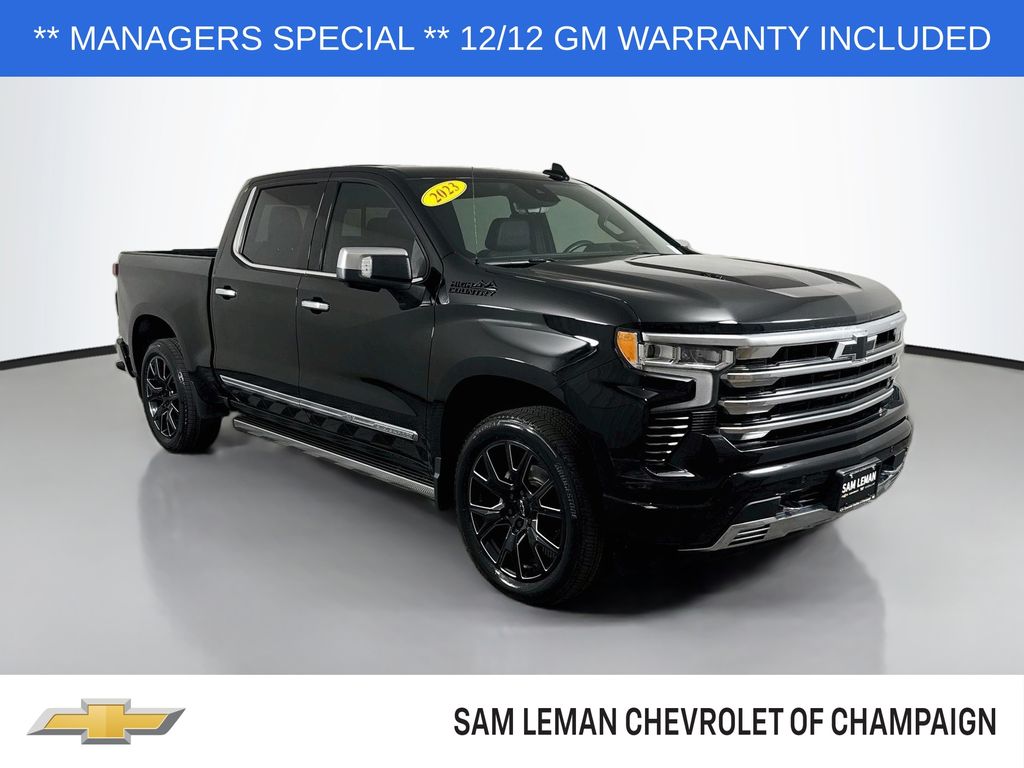 Black 2023 Chevrolet Silverado 1500 Pickup Truck Four-Wheel Drive Automatic