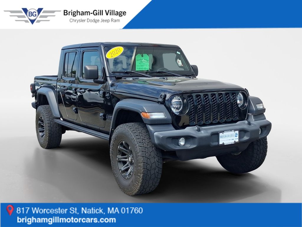 Black Clearcoat 2020 Jeep Gladiator Sport Crew Cab 4WD Pickup Truck Four-Wheel Drive 8-Speed Automatic