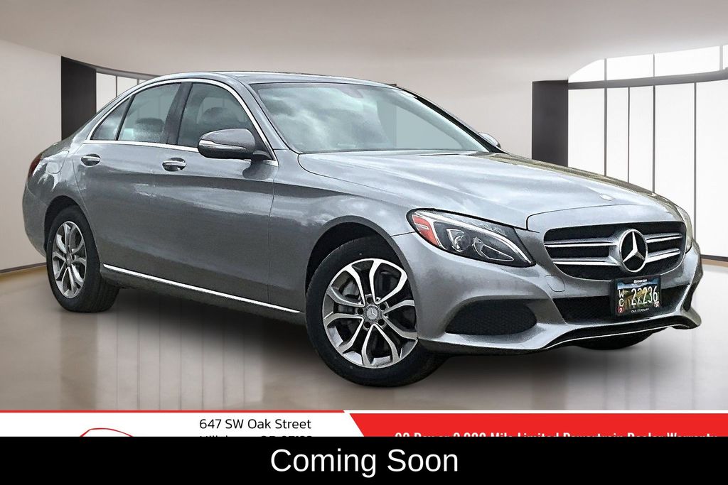 Silver 2015 Mercedes-Benz C-Class Sedan All-Wheel Drive 7-Speed Automatic