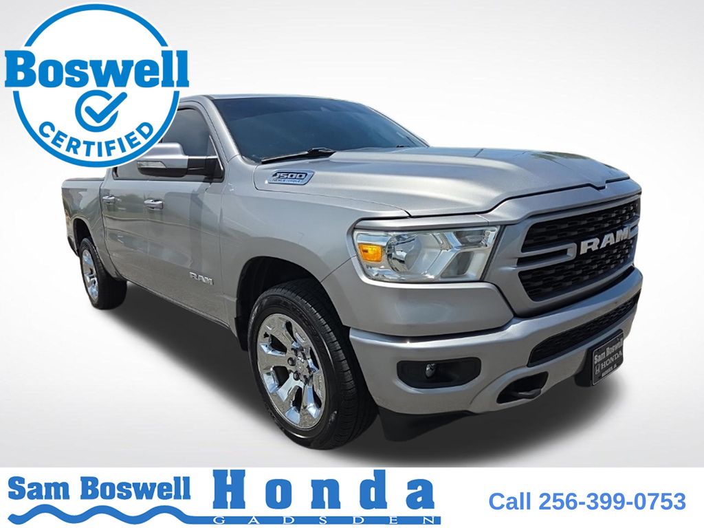 Billet Silver Metallic Clearcoat 2022 RAM 1500 Pickup Truck Four-Wheel Drive 8-Speed Automatic