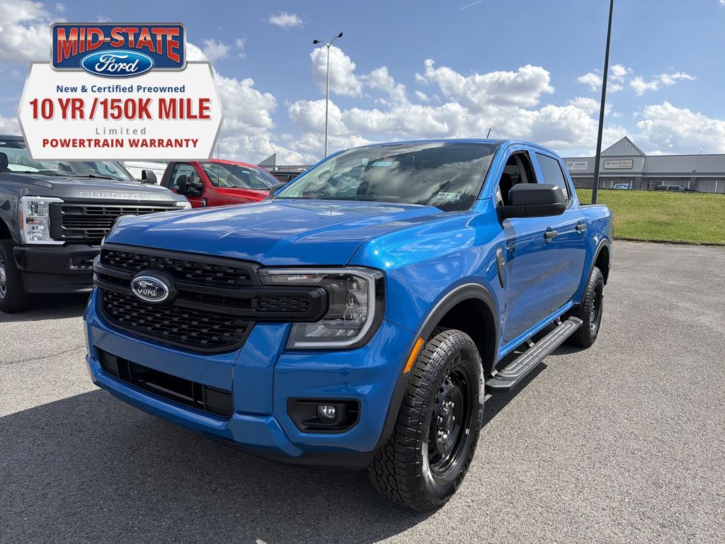 Blue 2026 Ford Ranger XL SuperCrew 4WD Pickup Truck Four-Wheel Drive Automatic