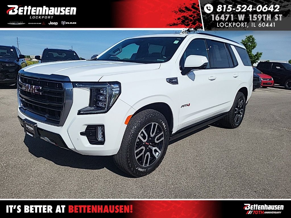 Summit White 2024 GMC Yukon AT4 4WD SUV / Crossover Four-Wheel Drive