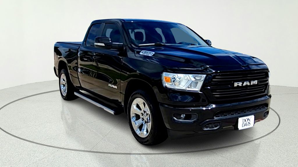 Diamond Black Crystal Pearlcoat 2021 RAM 1500 Big Horn Quad Cab RWD Pickup Truck 4X2 8-Speed Automatic