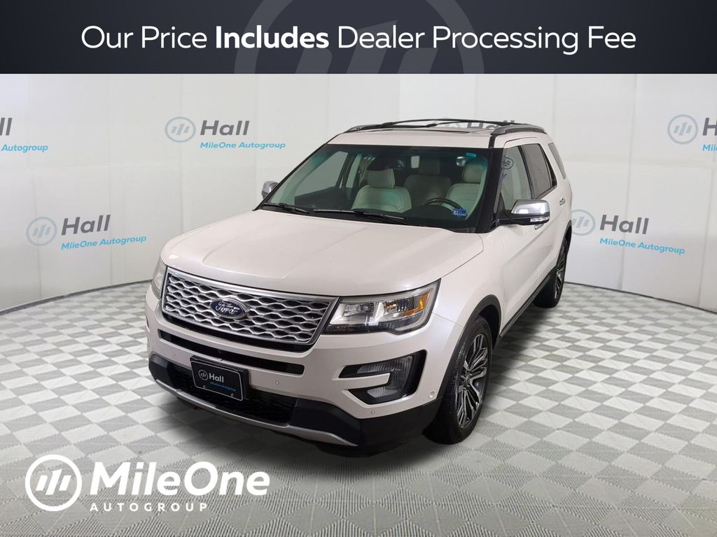 White Platinum Clearcoat Metallic 2016 Ford Explorer SUV / Crossover All-Wheel Drive 6-Speed Automatic