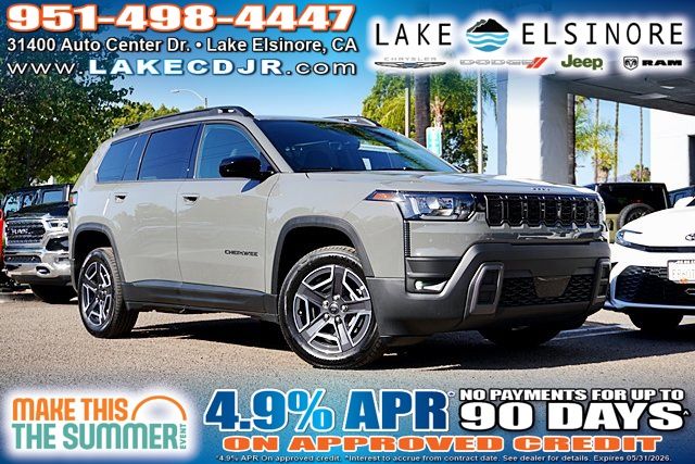 Sting-Gray Clearcoat 2026 Jeep Cherokee SUV / Crossover Four-Wheel Drive Continuously Variable Transmission