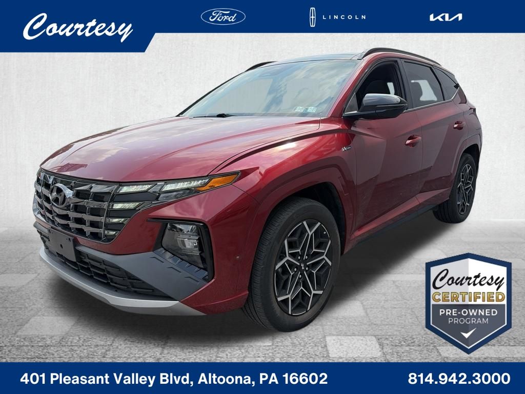Red Crimson 2023 Hyundai Tucson SUV / Crossover All-Wheel Drive 8-Speed Automatic