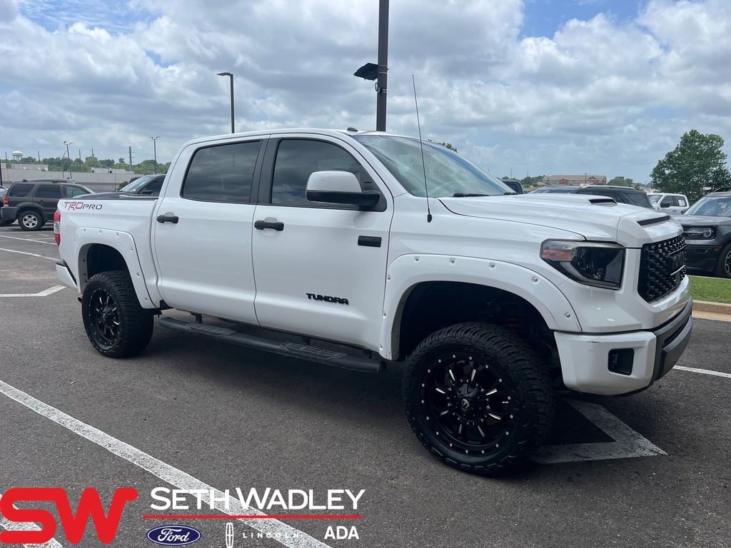Super White 2019 Toyota Tundra Pickup Truck Four-Wheel Drive 6-Speed Automatic