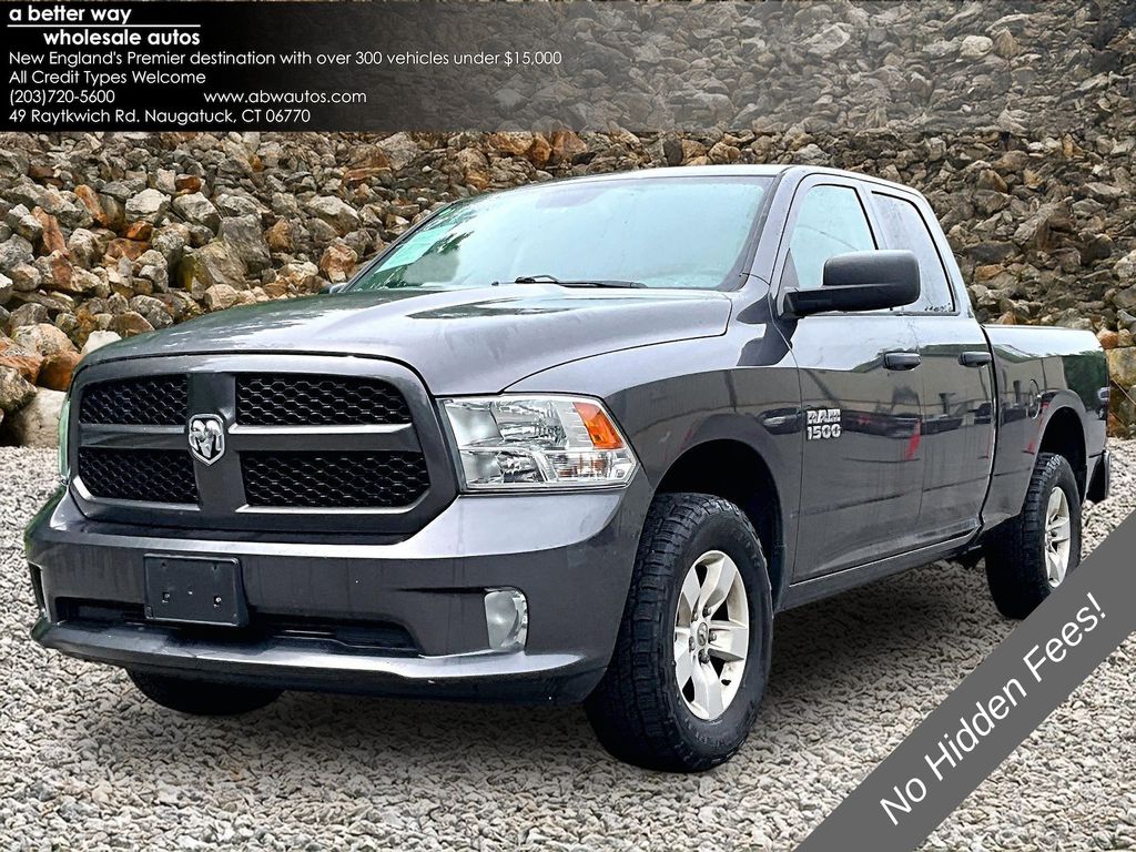 Gray (Granite Crystal Metallic Clearcoat) 2018 RAM 1500 Express Quad Cab 4WD Pickup Truck Four-Wheel Drive 8-Speed Automatic