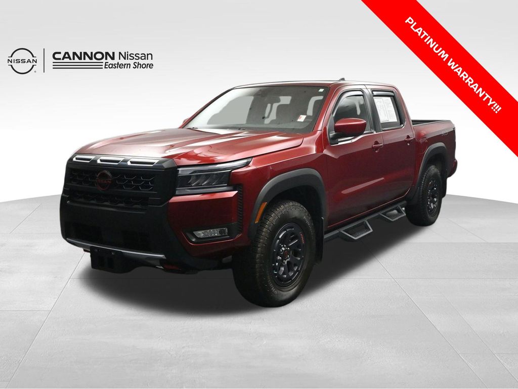 Cardinal Red Metallic Tricoat 2025 Nissan Frontier Pickup Truck Four-Wheel Drive 9-Speed Automatic Overdrive
