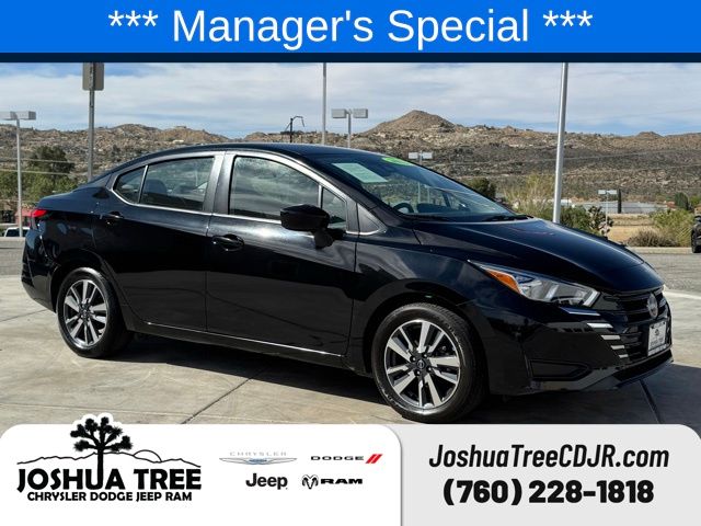 Super Black Metallic 2023 Nissan Versa SV FWD Sedan Front-Wheel Drive Continuously Variable Transmission
