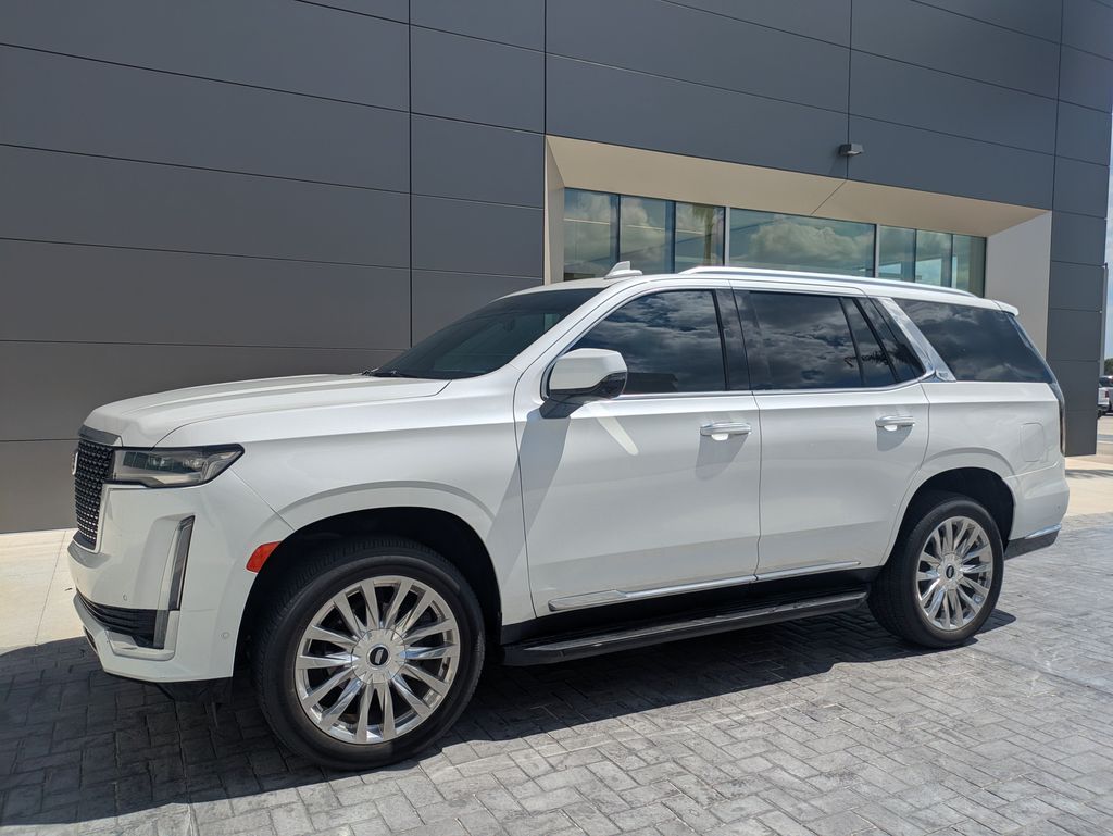 Crystal White Tricoat 2023 Cadillac Escalade SUV / Crossover Rear-Wheel Drive Automatic