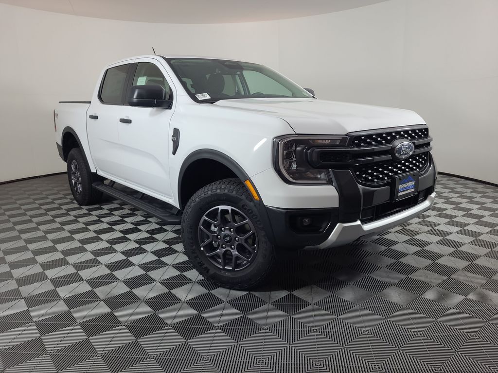 Oxford White 2025 Ford Ranger XLT SuperCrew 4WD Pickup Truck Four-Wheel Drive Automatic