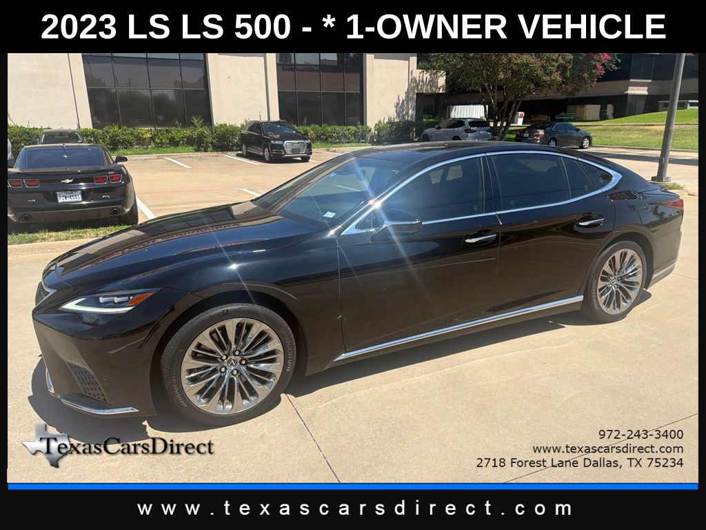 Black (Obsidian) 2023 Lexus LS Sedan Rear-Wheel Drive Automatic