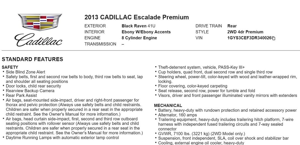 2013 Cadillac Escalade Premium 21