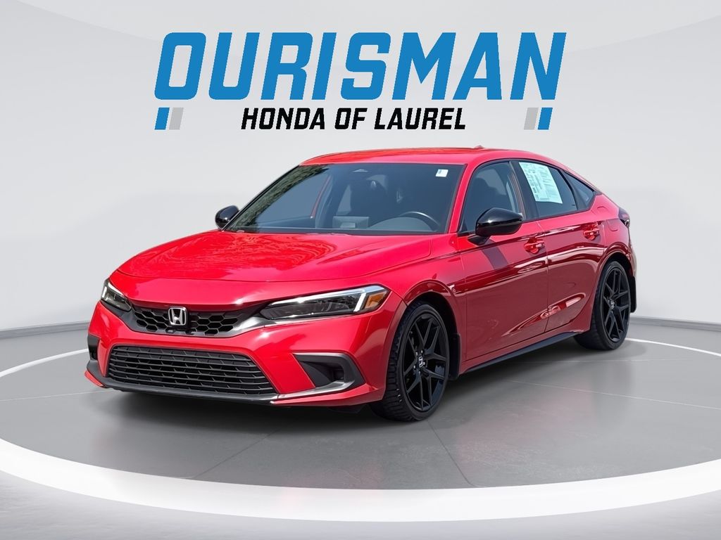 Rallye Red 2022 Honda Civic Hatchback Hatchback Front-Wheel Drive 6-Speed Manual