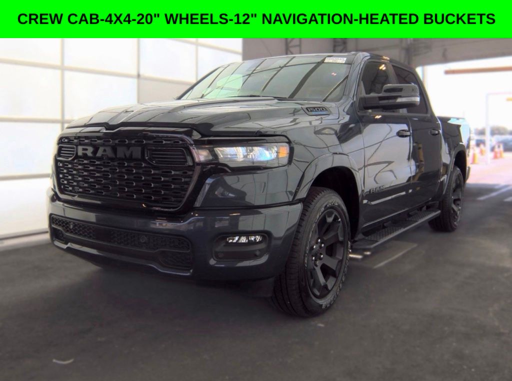 Forged Blue Metallic 2025 RAM 1500 Pickup Truck Four-Wheel Drive 8-Speed Automatic