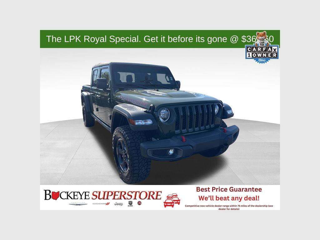 Green Clearcoat 2022 Jeep Gladiator Pickup Truck Four-Wheel Drive 6-Speed Manual